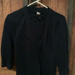 J. Crew Classic Black Pea Coat